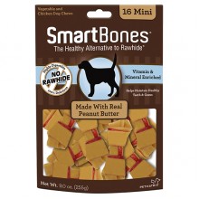 SMART BONES   迷你潔齒骨  2.5"  (花生醬味 16 支)
